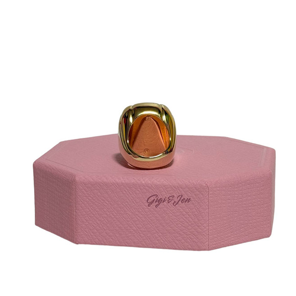 Swarovski Dulcis Cocktail Ring Size 58/ 8 Color gold New - Picture 8 of 10